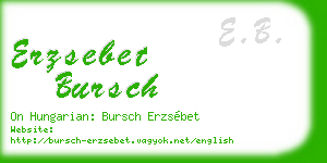 erzsebet bursch business card